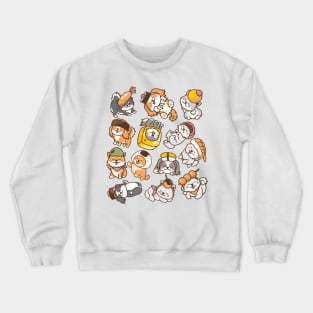 Aesthetic Shiba Inu Pattern Crewneck Sweatshirt